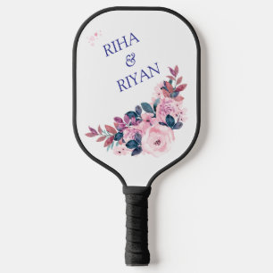 FLORAL WEDDING PICKLEBALL PADDLE