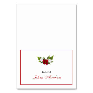 Floral Wedding Place card