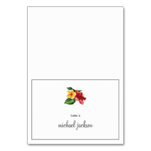 Floral Wedding Place Card