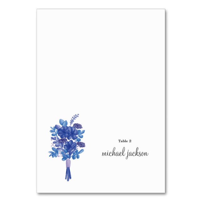 Floral Wedding Place Card (Front)