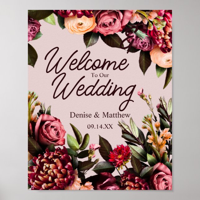Floral Wedding  Poster (Front)