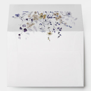 Floral Wedding Pre-Printed Return Address Envelope
