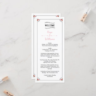Floral Wedding Program Template