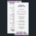 Floral Wedding Program Template<br><div class="desc">Elegant and customizable wedding program template to guide your guests through the ceremony with style. Perfect for any wedding theme,  easily editable and print-ready.</div>