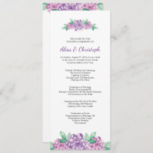 Floral Wedding Program Template