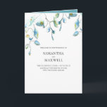 Floral Wedding Program Templates<br><div class="desc">These floral wedding program templates feature watercolor blue orchid flowers. Use the template fields to add your custom order of service wording. An elegant choice for tropical,  destination or beach-themed weddings. To see more wedding program ideas visit www.zazzle.com/dotellabelle

Art and design by Victoria Grigaliunas of Do Tell A Belle.</div>