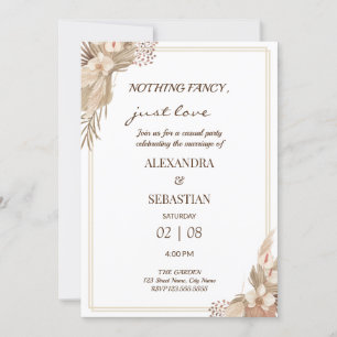Floral Wedding Reception Invitation