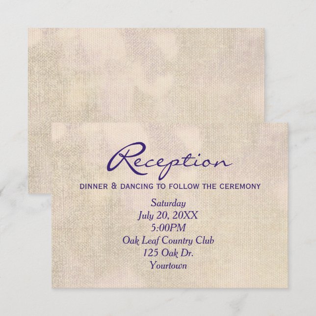 Floral Wedding Reception Invite (Front/Back)