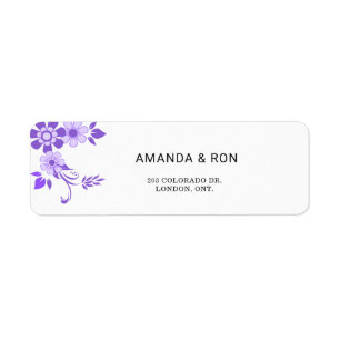  Floral Wedding Return Label