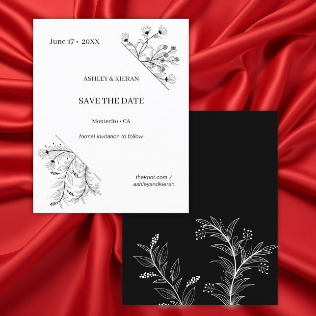 Floral Wedding Save the Date Budget Invitation Flyer (Creator Uploaded)