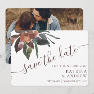 Floral Wedding Save The Date Cards