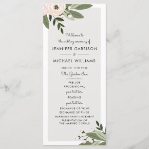 Floral Wedding Sprigs Program