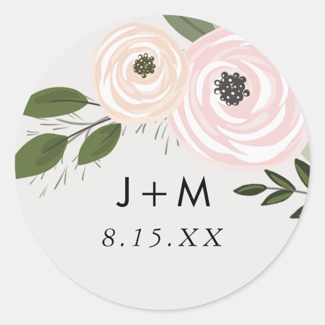 Floral Wedding Sprigs Sticker (Front)