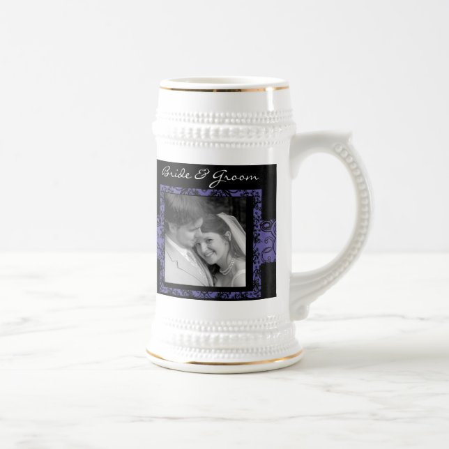 Floral Wedding Stein Photo Gift (Right)