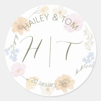 Floral Wedding Sticker