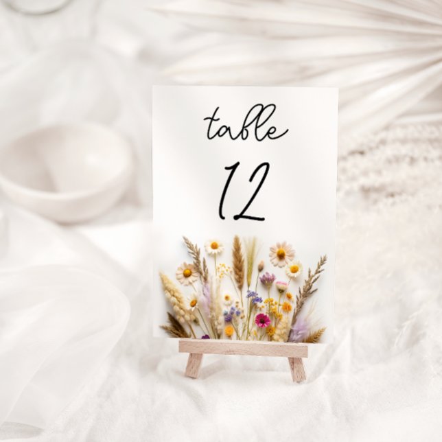 Floral Wedding Table Number (Creator Uploaded)