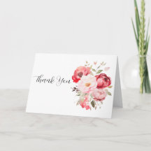 Floral Wedding Thank You Card