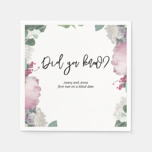 Floral Wedding Theme Napkin