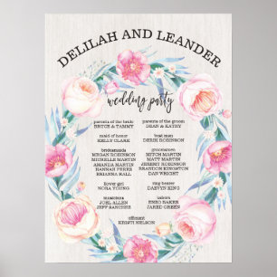 Floral Wedding Welcome Sign / Wedding Party Sign