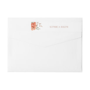 Floral Wedding White Return Address Label