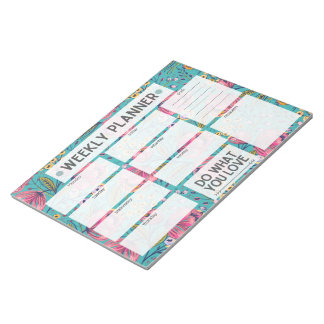 Floral Weekly Planner Notepad