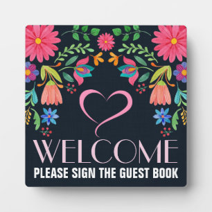 Floral Welcome  Plaque