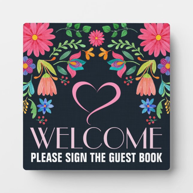 Floral Welcome  Plaque (Front)