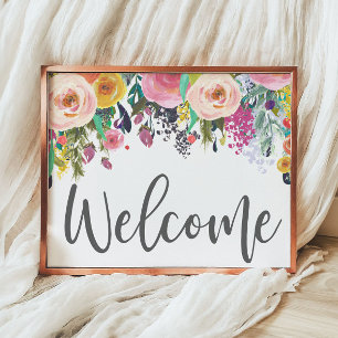 Floral Welcome Poster