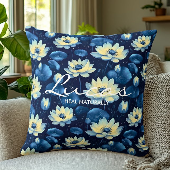 Floral Wellness Cushion with Personalized Message (Creator Uploaded)