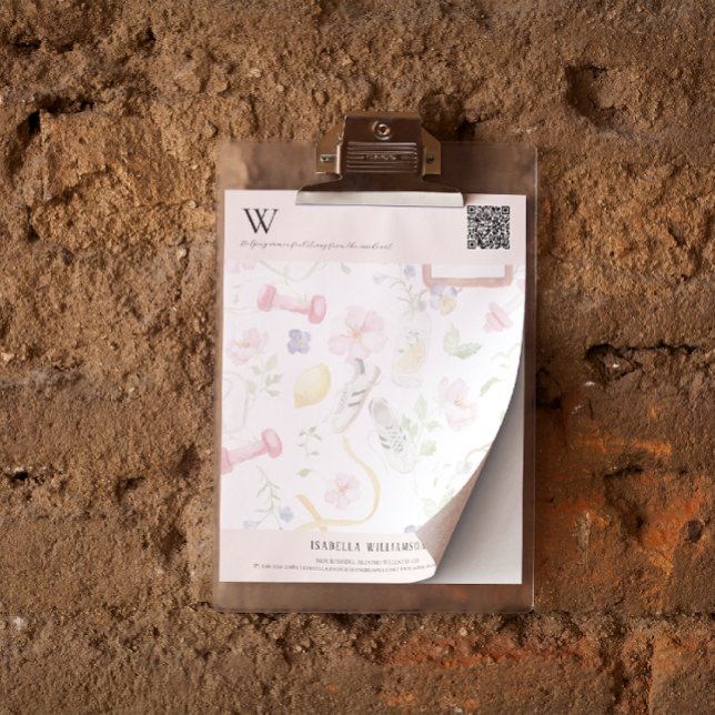 Floral Wellness QR Code & Branding Letterhead (Creator Uploaded)