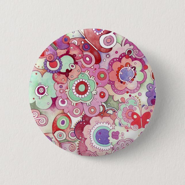 Floral Whimsy Button (Front)
