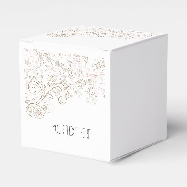 Floral Whimsy Favor Box (Front Side)