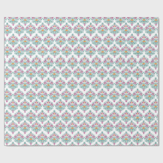 Floral Whimsy Modern Damask Delight. Wrapping Paper