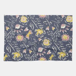 Floral Whirlwind Kitchen Towel