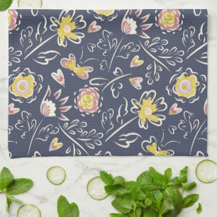 Floral Whirlwind Kitchen Towel