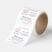 Floral Whisk Cottage Food Law label Ingredients