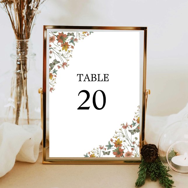 Floral white Boho Wedding Table Numbers (Creator Uploaded)