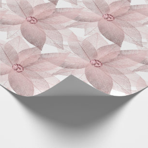 Floral White Bridal Graduatio Birthday 16th White Wrapping Paper