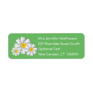 Floral White Daisy Flower Green Return Adresse