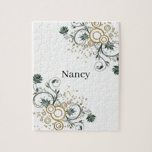 Floral White Jigsaw Puzzle Daisy (Vertical)