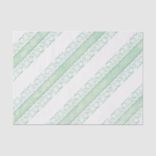 Floral white lace green wedding gift tissue tissue paper