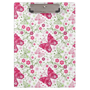Floral White Pattern Clipboard