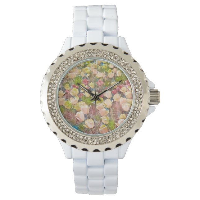 Floral White Watch (Beauty) (Front)