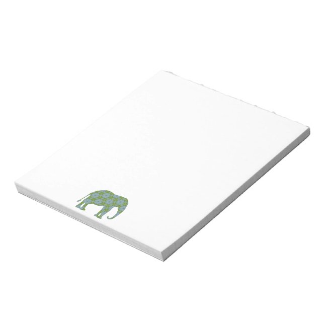 Floral Wild Elephant Notepad (Rotated)