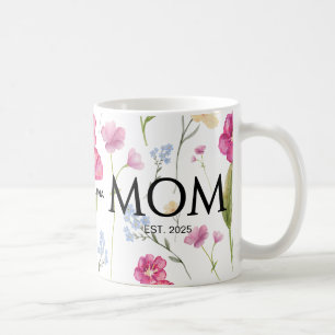 Floral Wildflower New Mom Gift Mom Established  Coffee Mug