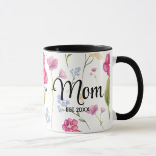 Floral Wildflower New Mom Gift Mom Established Mug