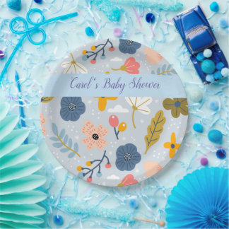 Floral Wildflower Pastel Paper Plates