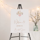 Floral Wildflowers Glass Bridal Shower Welcome