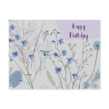 Floral Wildflowers Rustic Boho Whimsical Birthday 