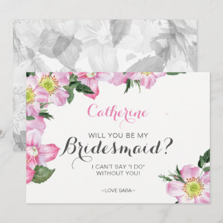 Floral Will You Be My bridesmaid Card